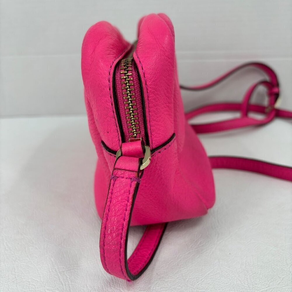Kate Spade Mindy Crossbody Bag Pink Pebbled Leather Handbag Adjustable Strap - Picture 6 of 16
